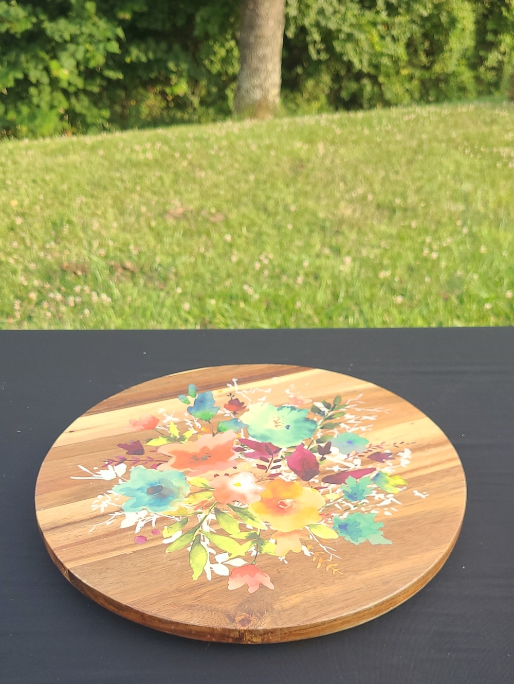 The Pioneer Woman Willow Lazy Susan Floral Cottagecore Revolving Food Server 12"